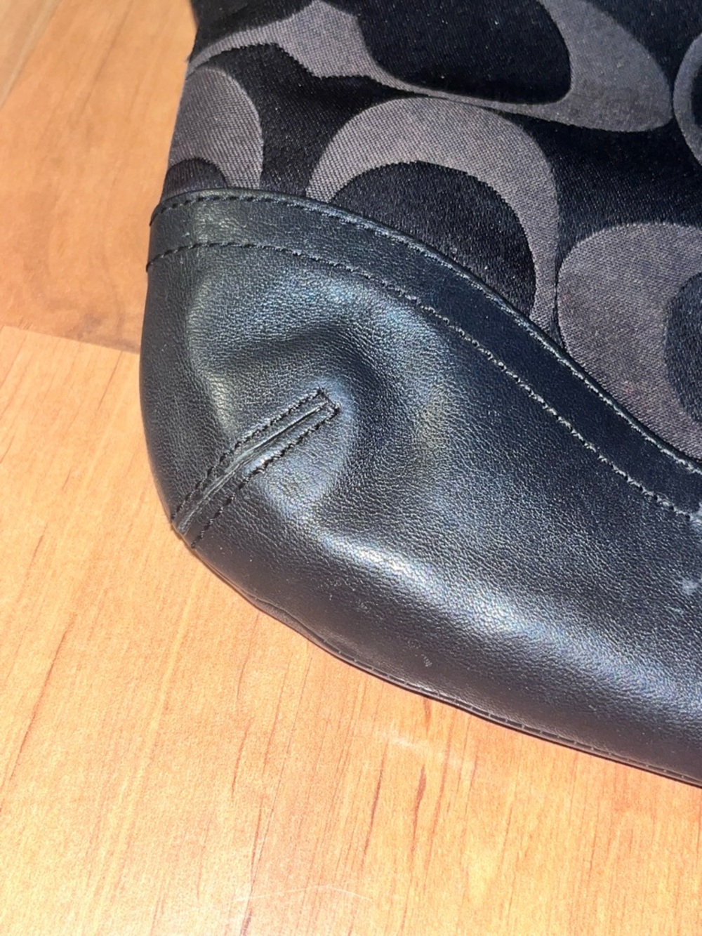 Coach Black Signature Chain-Accent Shoulder Bag - Picture 3 of 11